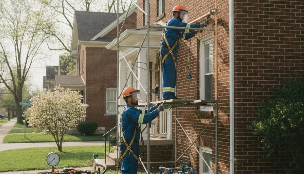 Plumber repairing a leak in Saint Louis, MO for residential plumbing service