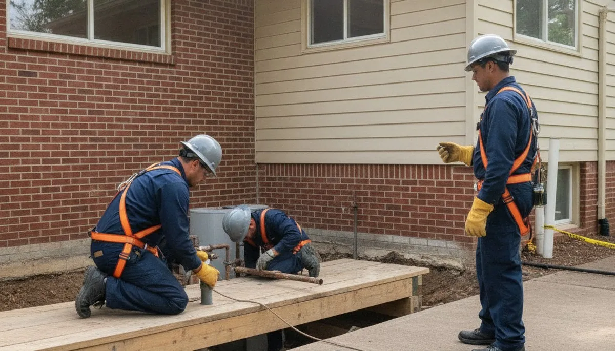 Professional plumber repairing a leak in Saint Louis, MO for plumbing repair services