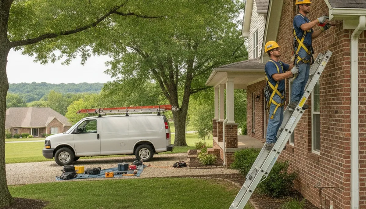 Saint Louis, MO plumber repairing a residential plumbing issue for local repair service